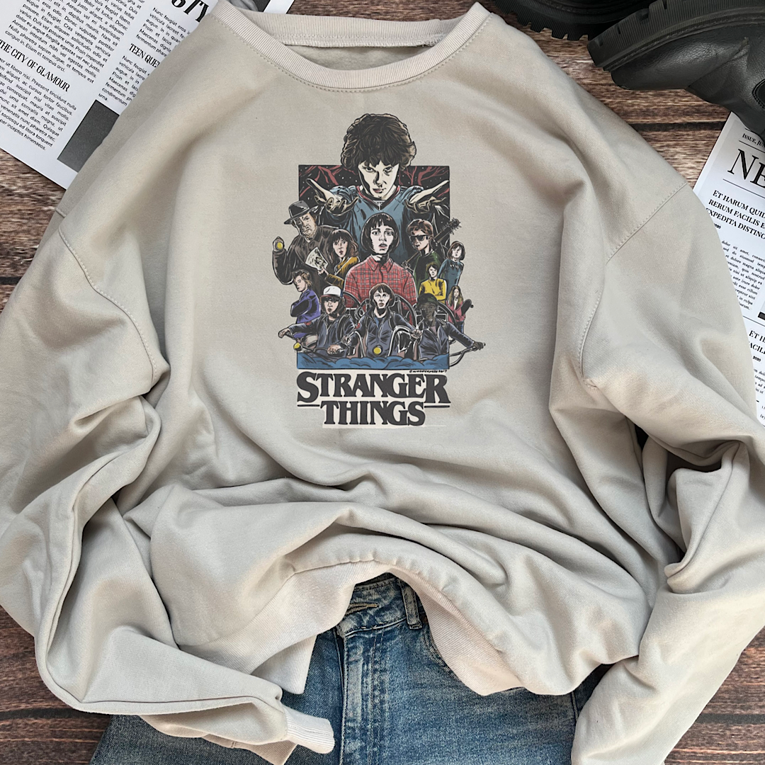 دورس ۳ نخ پنبه تو کرکی چاپی طرح استرنجر تینگز کد ۲۱۱