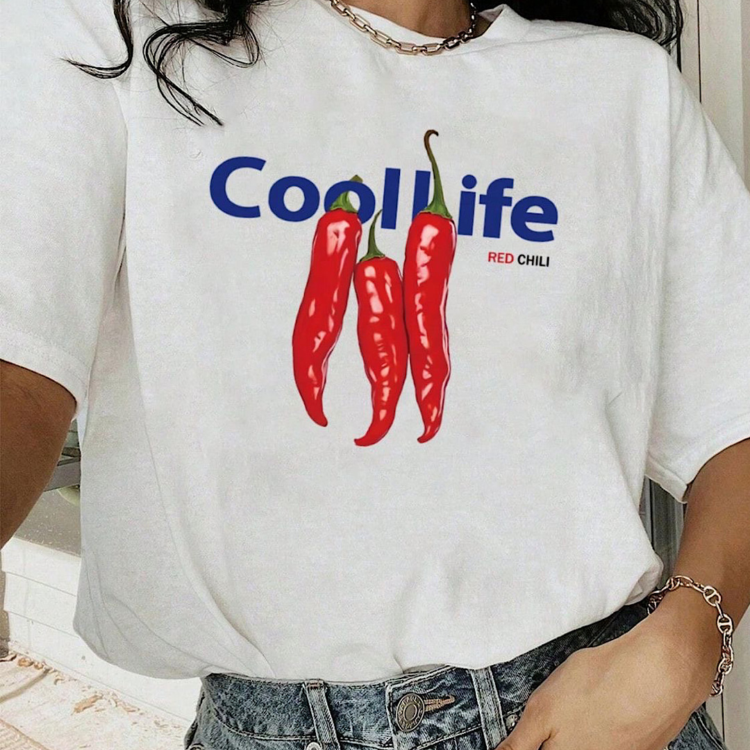 تیشرت نخ پنبه طرح فلفل کد ۳۹